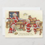 Cartes Pour Fêtes Annuelles Vintage Retro Père Noël Babies<br><div class="desc">Carte vintage Retro Père Noël Babies Holiday Card.</div>