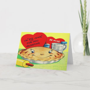 Cartes Pour Fêtes Annuelles Vintage Retro Pie Valentine