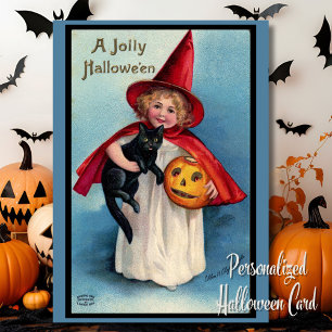 Cartes Pour Fêtes Annuelles Vintage Rétro Un Joyeux Halloween Personnalisé