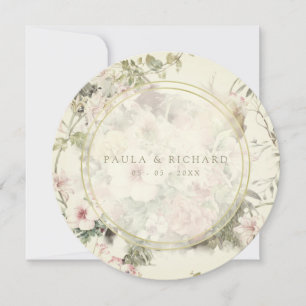 Cartes Pour Fêtes Annuelles Vintage Romantique Floral Arrière - plan Printemps