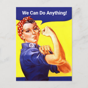 Cartes Pour Fêtes Annuelles Vintage Rosie le riveter nous pouvons faire n'impo