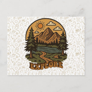 Cartes Pour Fêtes Annuelles Vintage/rustique extérieur explorer la nature