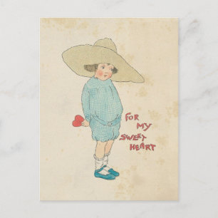 Cartes Pour Fêtes Annuelles Vintage Saint Valentin mignonne Coeur enfant amour