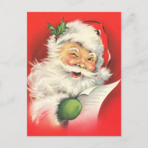 Cartes Pour Fêtes Annuelles Vintage Santa Claus
