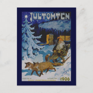 Cartes Pour Fêtes Annuelles Vintage Scandinavian Christmas 1906
