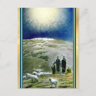 Cartes Pour Fêtes Annuelles Vintage Shepherd's Watch Noël