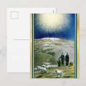 Cartes Pour Fêtes Annuelles Vintage Shepherd's Watch Noël (Devant / Derrière)