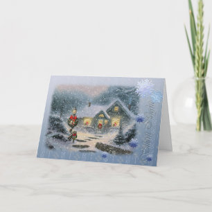 Cartes Pour Fêtes Annuelles Vintage Silent Night Card