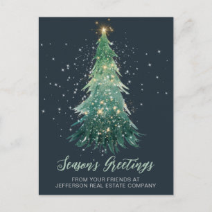 Cartes Pour Fêtes Annuelles Vintage Sparkling Christmas Tree Entreprise