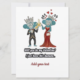 Cartes Pour Fêtes Annuelles Vintage style monkey couple art