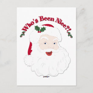 Cartes Pour Fêtes Annuelles Vintage Style Père Noël Qui a été Nice? !