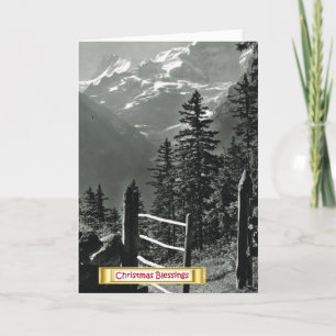 Cartes Pour Fêtes Annuelles Vintage Swiss Jungfrau, Christmas blessings