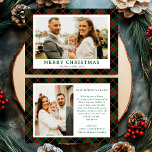 Cartes Pour Fêtes Annuelles Vintage Tartan vert Plaid Photo Noël<br><div class="desc">Envoyez des voeux chaleureux cette saison de vacances avec la Vintage photo Tartan Plaid Photo Merriest Christmas Holiday Card. Doté d'un charmant motif vert en vichy plaid associé à votre photo de famille préférée, cette carte allie une élégance intemporelle et une joie festive. Parfait pour diffuser la joie des vacances...</div>