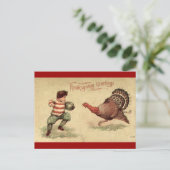 Cartes Pour Fêtes Annuelles Vintage Thanksgiving (Debout devant)