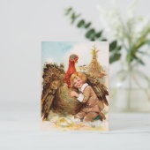 Cartes Pour Fêtes Annuelles Vintage Thanksgiving Turquie (Debout devant)