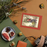Cartes Pour Fêtes Annuelles Vintage Thème de Noël Arbre bébé Fille Salutation<br><div class="desc">Cette Vintage Thème Rétro Noël hiver Rouge,  Vert et Beige Carte postale de vacances avec fille porter Noël arbre salutations seront parfaites pour votre salutation de vacances. Vous pouvez aussi trouver d'autres designs dans ce stile dans mon magasin.</div>