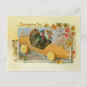 Cartes Pour Fêtes Annuelles Vintage Turkeys (Devant)