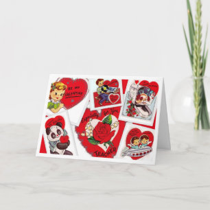 Cartes Pour Fêtes Annuelles Vintage Valentine Collage