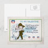 CARTES POUR FÊTES ANNUELLES VINTAGE VALENTINE DAY (Devant / Derrière)