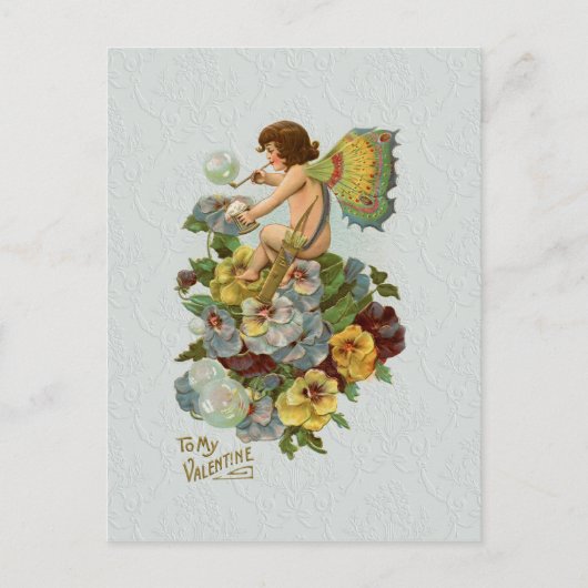 Cartes Pour Fêtes Annuelles Vintage Valentine Fairy (Devant)