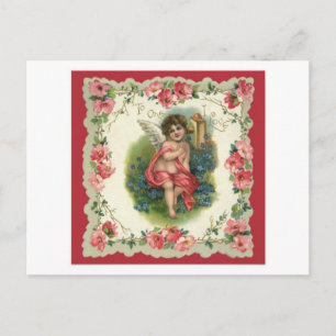 Cartes Pour Fêtes Annuelles Vintage Valentine Victorian Angel