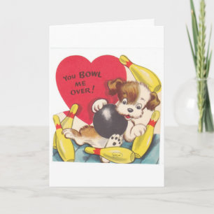 Cartes Pour Fêtes Annuelles Vintage Valentine - You Bowl Me Over