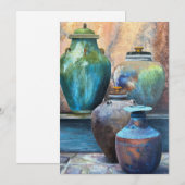 Cartes Pour Fêtes Annuelles Vintage Vessels Acrylic Art Caroline (Devant / Derrière)