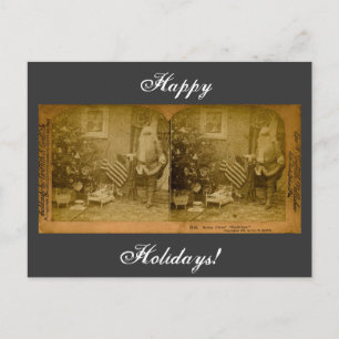 Cartes Pour Fêtes Annuelles Vintage Victoria Père Noël Stereoview