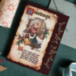 Cartes Pour Fêtes Annuelles Vintage Victorian Dickens Noël Carol Salutation<br><div class="desc">Un Noël victorien vintage saluant comme un parchemin de vieilles lettres avec une illustration du Carol de Noël de Charles Dickens. numériquement restauré par moi.</div>