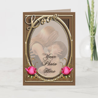Cartes Pour Fêtes Annuelles Vintage Victorian Love Cuir Rose cadre photo