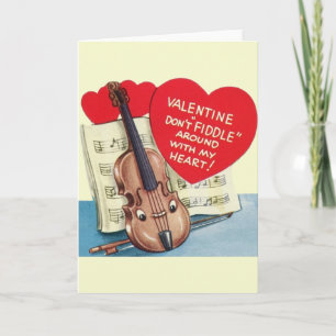 Cartes Pour Fêtes Annuelles Vintage Violin