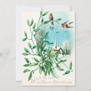 Cartes Pour Fêtes Annuelles Vintage vous souhaite un joyeux Noël (1910)