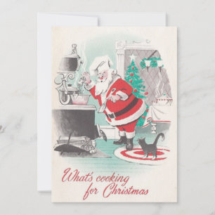 Cartes Pour Fêtes Annuelles Vintage Whats Cuisine pour Noël Père Noël