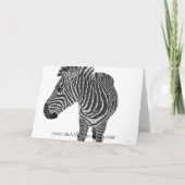 Cartes Pour Fêtes Annuelles Vintage Zebra (Dos)