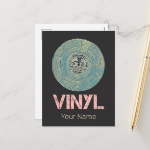 Cartes Pour Fêtes Annuelles Vinyl Record Retro Disco Conception de musique Vin