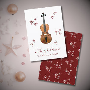 Cartes Pour Fêtes Annuelles Violon de Noël musical
