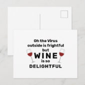 Cartes Pour Fêtes Annuelles Virus à l'extérieur est un jeu de Noël amusant (Devant / Derrière)