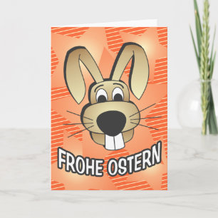 Cartes Pour Fêtes Annuelles Visage de lapin - Allemand
