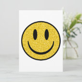 Cartes Pour Fêtes Annuelles Visage de sourire parties scintillant (Debout devant)
