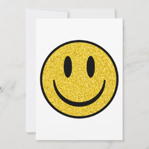 Cartes Pour Fêtes Annuelles Visage de sourire parties scintillant
