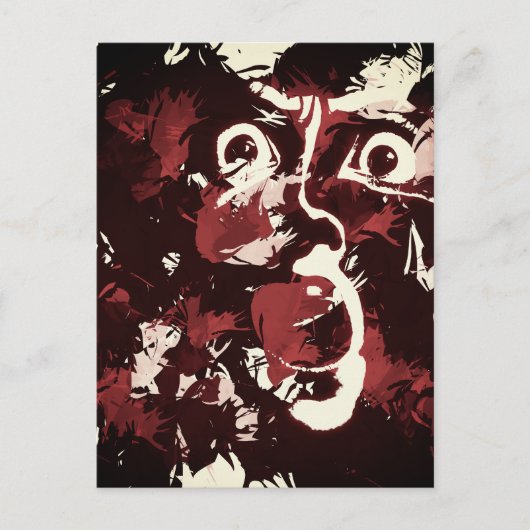 Cartes Pour Fêtes Annuelles visage éffrayant (Devant)