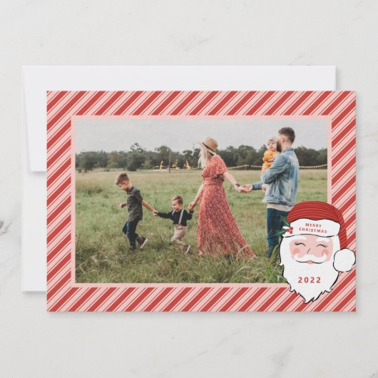Cartes Pour Fêtes Annuelles Visage Père Noël joyeux | Noël | Photo (Devant)