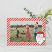 Cartes Pour Fêtes Annuelles Visage Père Noël joyeux | Noël | Photo (Debout devant)