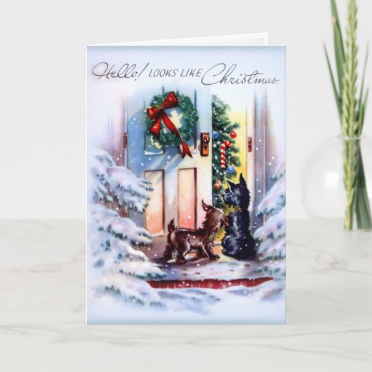Cartes Pour Fêtes Annuelles Visiteurs de Noël (Devant)