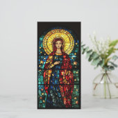 Cartes Pour Fêtes Annuelles Vitrail Madonna Flat (Debout devant)