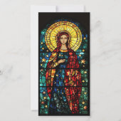 Cartes Pour Fêtes Annuelles Vitrail Madonna Flat (Devant)