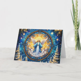 Cartes Pour Fêtes Annuelles Vitre de Noël Saint Ange