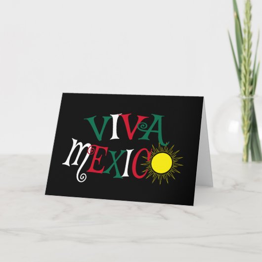 Cartes Pour Fêtes Annuelles Viva Mexico (Devant)