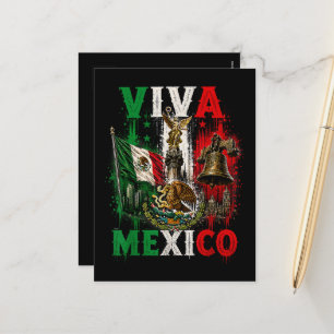 Cartes Pour Fêtes Annuelles Viva Mexico Jour de l'indépendance du Mexique Rétr