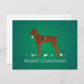 Cartes Pour Fêtes Annuelles Vizsla Chien Joyeux Noël Design (Devant / Derrière)